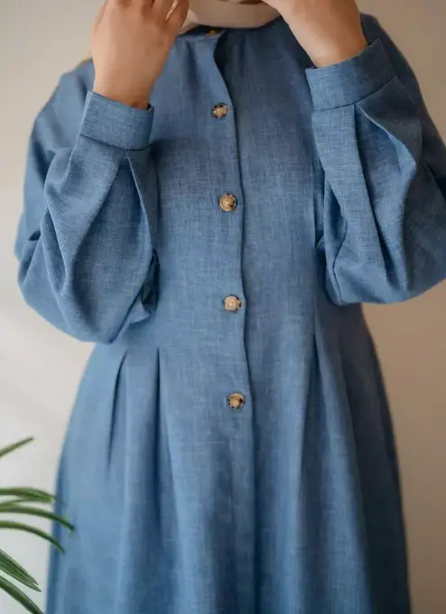 Linen Pleats Dress