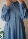 Linen Pleats Dress