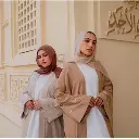Abaya with Moon Embroidery