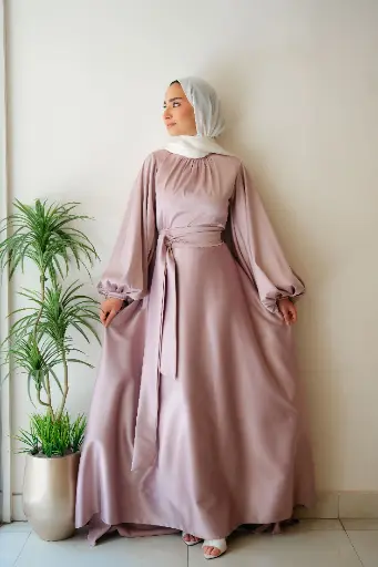 Satin Cloche Dress