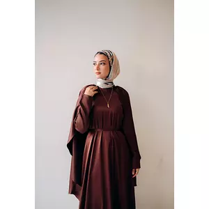 Cape Satin Dress 